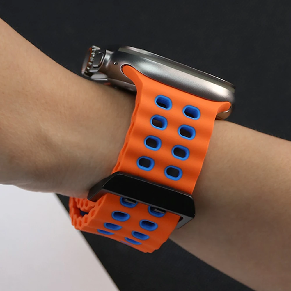 สายซิลิโคนระบายอากาศ iWatch Ultra 45-49mm ใส่ได้ทุกรุ่น