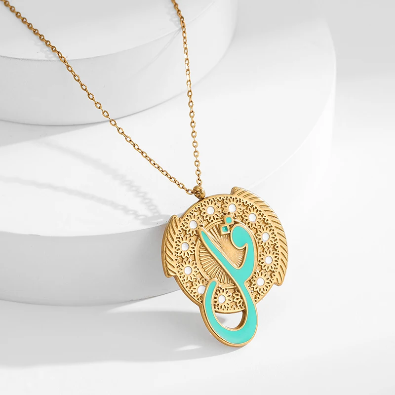 PRISCA | Neue Geometrische Halskette Edelstahl Frauen Trendy Überzogene Gold Schmuck Party Arabischen Heißer Verkauf Großhandel – Detail 12