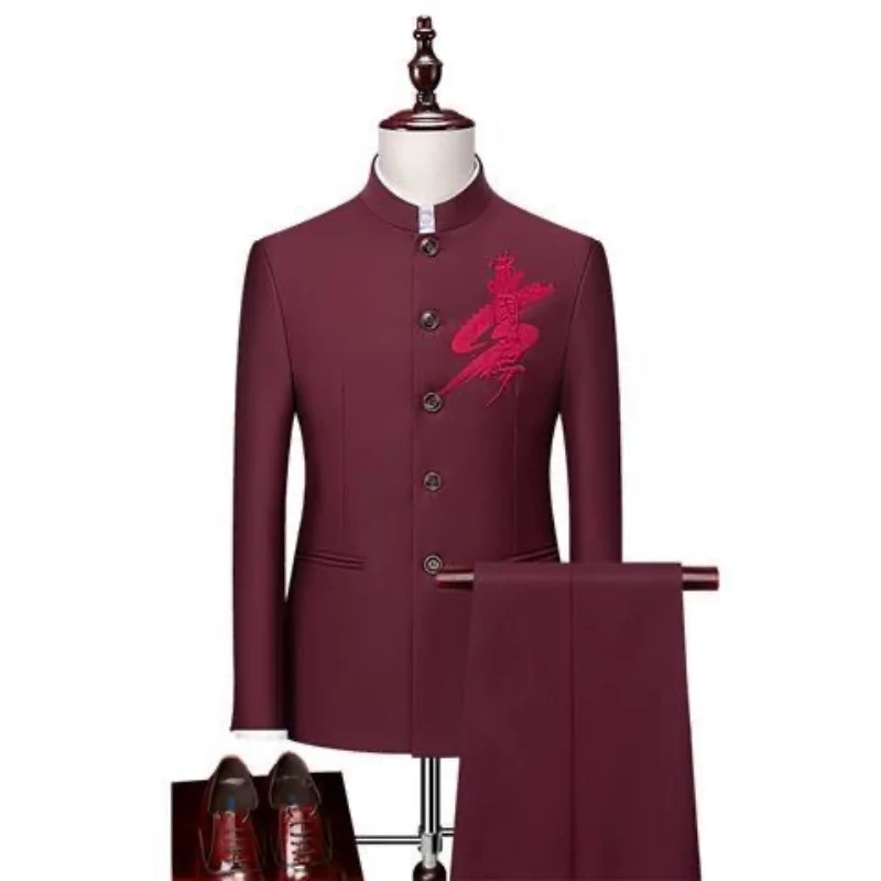 Z221New Chinese style stand collar Zhongshan suit for men and young students