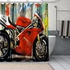 Motorcycle Custom Pattern Polyester Bath Curtain Waterproof Shower Curtains Geometric Bath Screen Printed Curtain For Bathroom 1