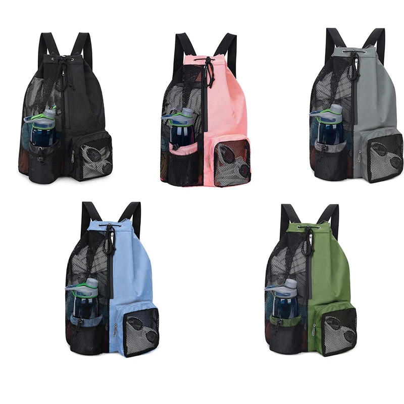 Swim Bag Mesh Drawstring Backpack For Swimming, Gym, Pool, Workout Gear & Sports-N56