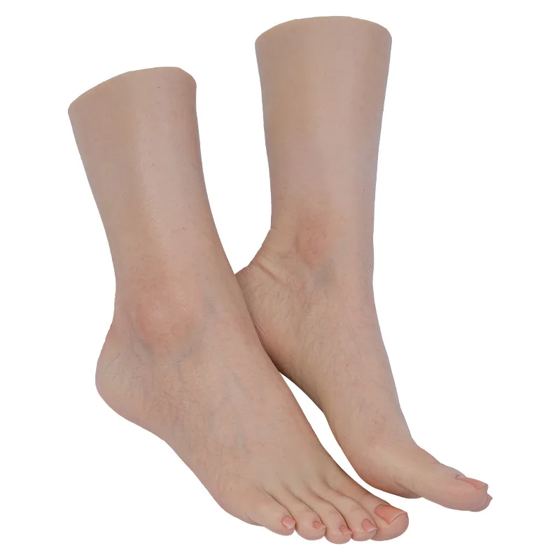 Female Silicone Feet Model New Design Nail Practice Foot Mannequin Foot Fetish For Footjob Shoes Sock Display Z4000 All Bone