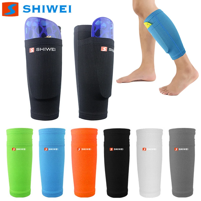 

Soccer Shin Guards Pad Elasticity Anti-Sprain Calf Sleeve Sock Leg Support Football Compression Breathable Safety Gear Shinguard