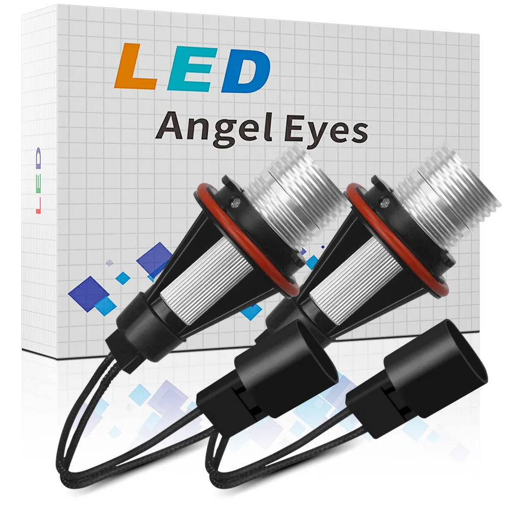 

2PCS Factory Direct Sale for BMW Angel Eye E39 10W LED Car Light Headlight Decoration Modified Light Red Green Blue White Yellow