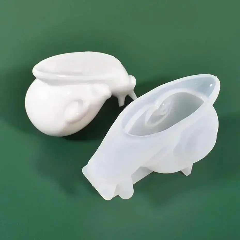 1 Pcs 크리스탈 에폭시 수지 금형 귀여운 달팽이 동물 실리콘 주조 금형 달팽이 만들기 홈 장식 석고 금형