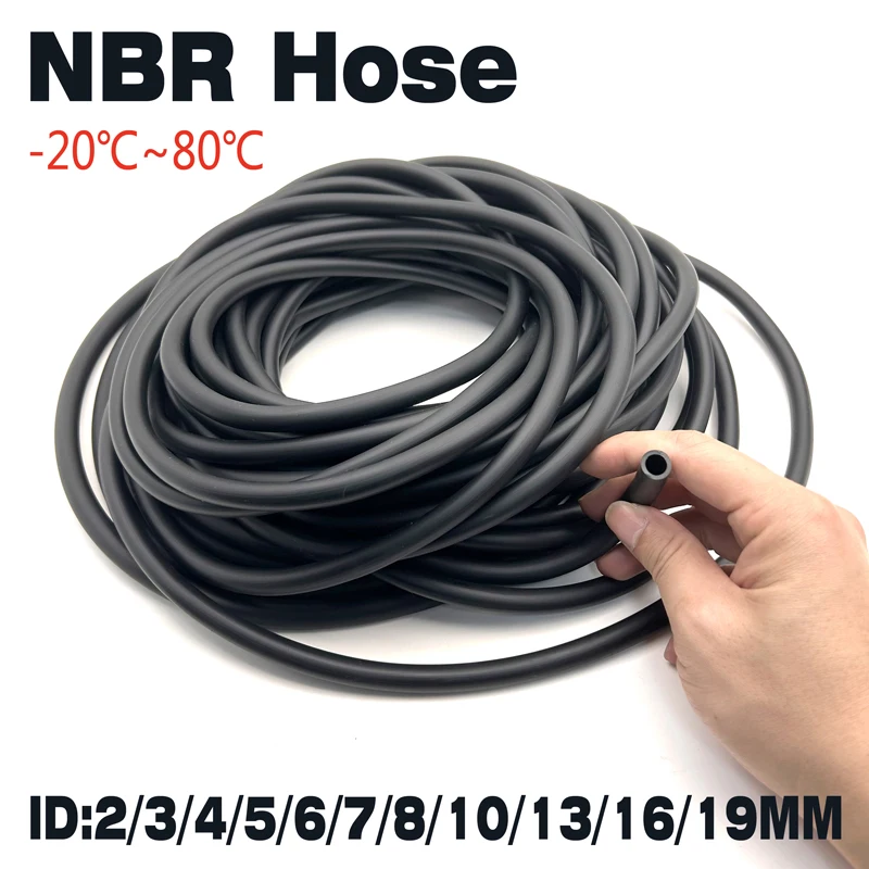 

2M Black Fuel Line Hose NBR 2/3/4/5/6/7/8mm ID Diesel Petrol Water Hose Engine Pipe For Motorcycle Accessories