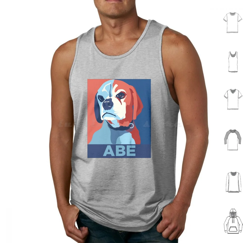 Vota Per Abe Canotte Gilet Senza Maniche Beagle Dog Hound Pet Animal Basset Hound Pug Pugle Cute Puppy