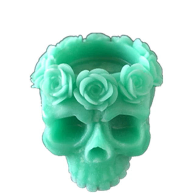 Halloween Skull Mold Silicone 3d Rose Skull Head Soap Cake Chocolate  Fondant Cake Mold Kitchen Handmade Soap Molds Silica Gel - Cake Tools -  AliExpress