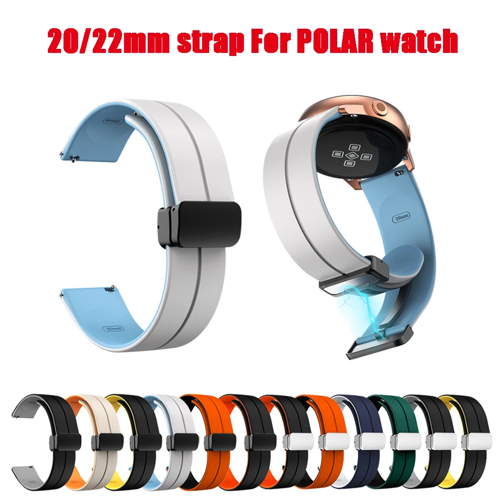 Cinturino Sportivo Per Polar Vantage M2/ Grit X/Ignite 2 Bracciale In Silicone Per Polar Ignite Grit X Pro Titan 20 22Mm Cinturino Magnetico