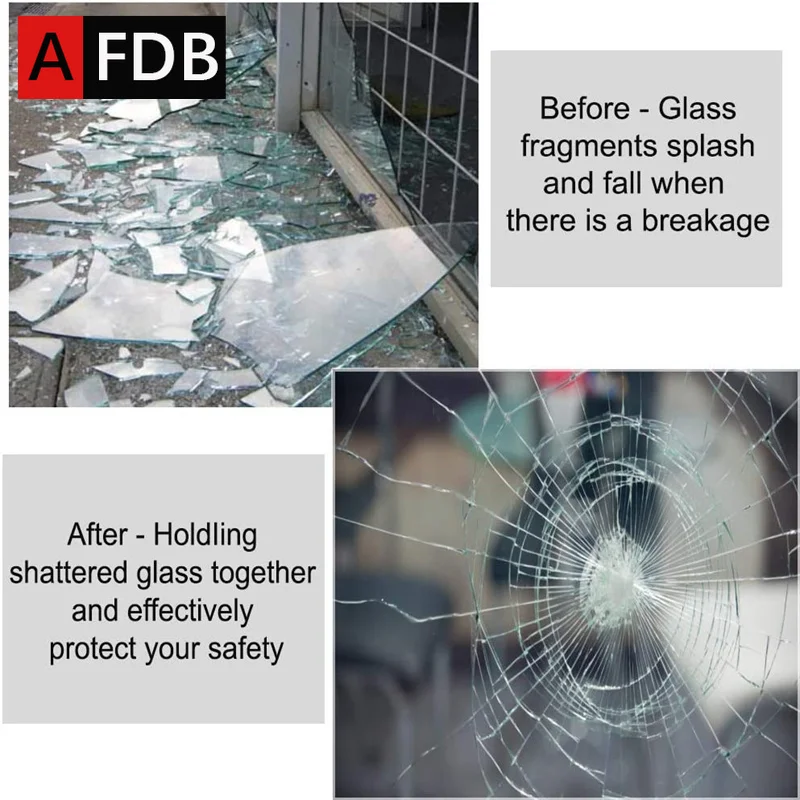3m Transparent Safety Window Film Shock-proof Glass Protector Explosion-proof Transparent Self-adhesive Film window film