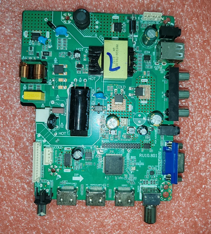 RU10.801 Universal three in one TV motherboard tested well 600ma 41v or 70v
