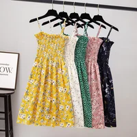 Summer Mini Dresses Fashion Female Elastic High Waist Casual Spaghetti Strap Sleeveless Dress Women Chiffon Dresses Vestidos - Image 2