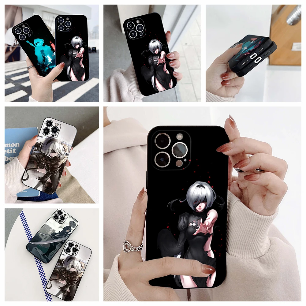 Per Iphone 13 Pro Max Nier Automata 2B Custodia Per Telefono Per Iphone 14 13 11 12 Pro Xs 13 Pro Se 2020 Cover Per Telefono Custodia Iphone Xr Cool