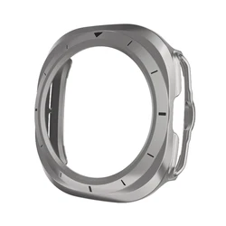Durable Hard PC Bumper Protective Case for Galaxy Watch 7 Ultra - No Screen Film Included (Titanium-black)