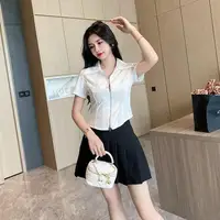 Vêtements de travail pour femmes, chemise, jupe courte imbibée, hôtel, salon de beauté, spa, massage, ongles, bain de pieds, technicien, salopette, uniforme 5