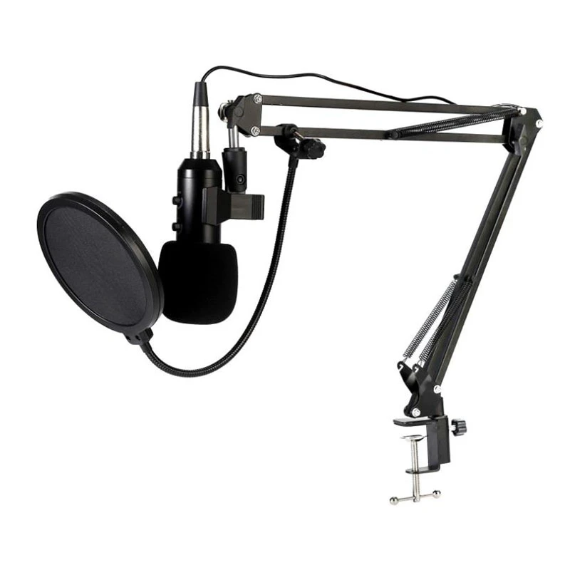 

USB Condenser Microphone Kit With Adjustable Microphone Suspension Scissor Arm,For Studio Recording And Broadcasting