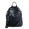 Fashion Leather Leisure Travel Backpack for Women, Large Capacity Trendy Black Backpack 1