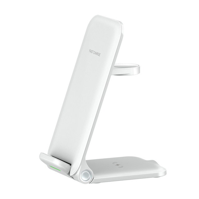Qi Wireless Charger Stand For iPhone 13 12 Samsung 3 In 1 Qi Fast Charging Dock Station for Airpods Pro Apple Watch IWatch 7
