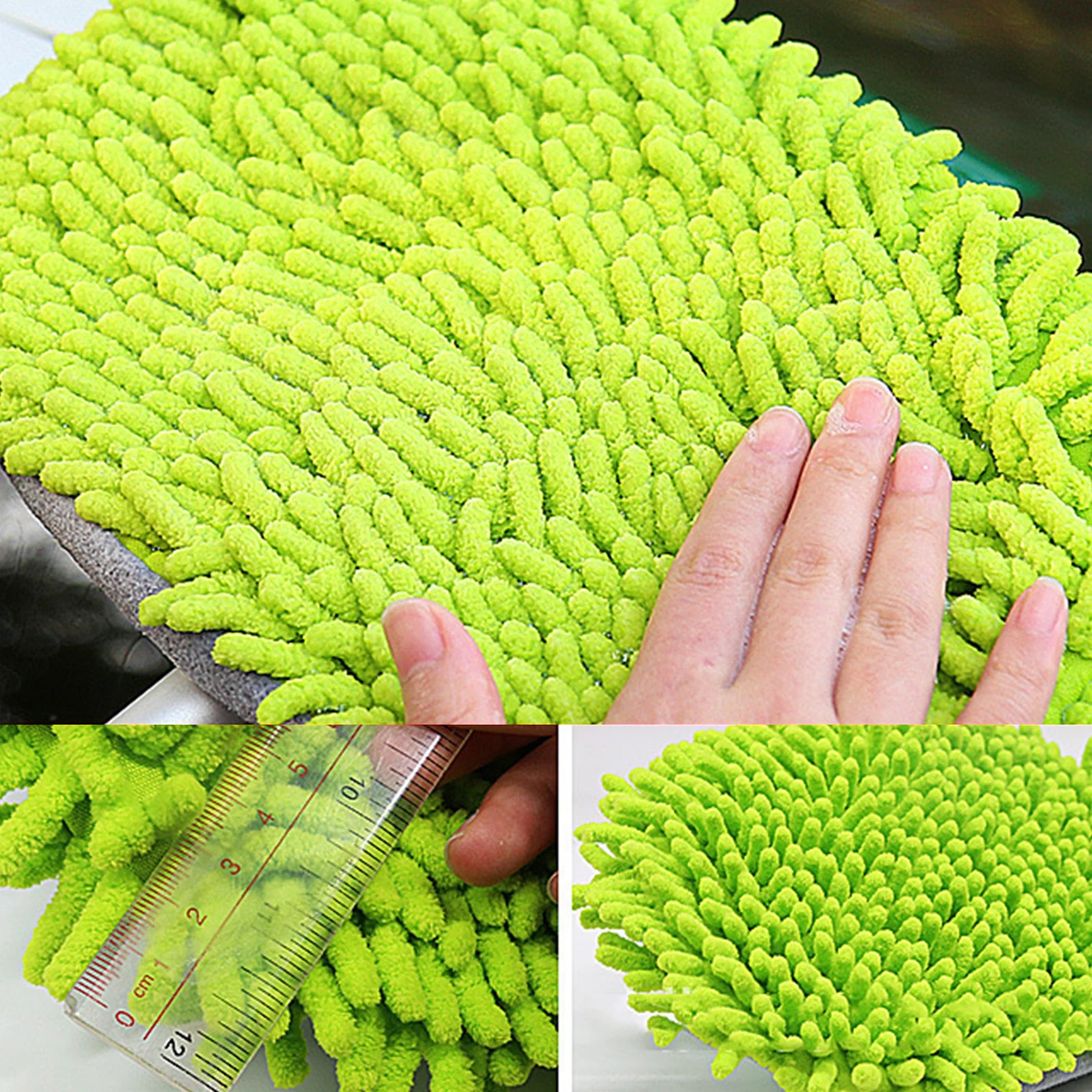 Car Washing Mop Kit Long Handle Microfiber Car Cleaning Brush Kit Telescoping Washing Brush Mop Scratch Free
