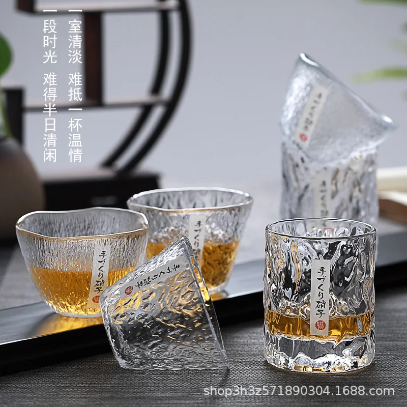 

Hand-made Japanese Hammered Foreign Wine Glass Whiskey Glass Home Creative Beer Glass Crystal Glass Cup Wine Glasses