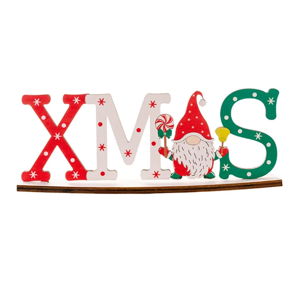 Wooden English Letter Decorations DIY Christmas Table Snowflake Home English Wooden Letters XMAS Ornaments wooden english letter decorations diy christmas table snowflake home english wooden letters xmas ornaments