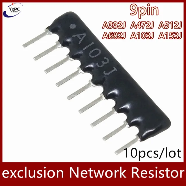 10 Resistori Di Rete DIP Array 9pin - Valori 10K Ohm | Per Circuiti Elettronici | Pacco Da 10 Pezzi - Foto 10