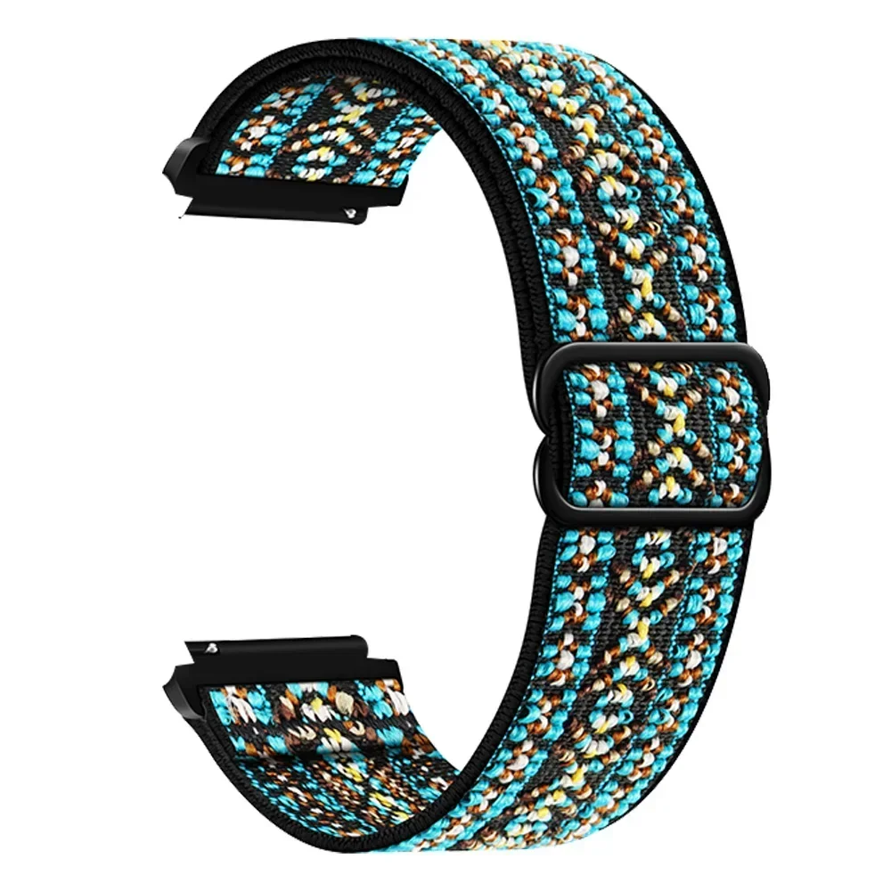 Nylon Braided Solo Loop Strap - Adjustable Wristband Bracelet, 20/22mm Band
