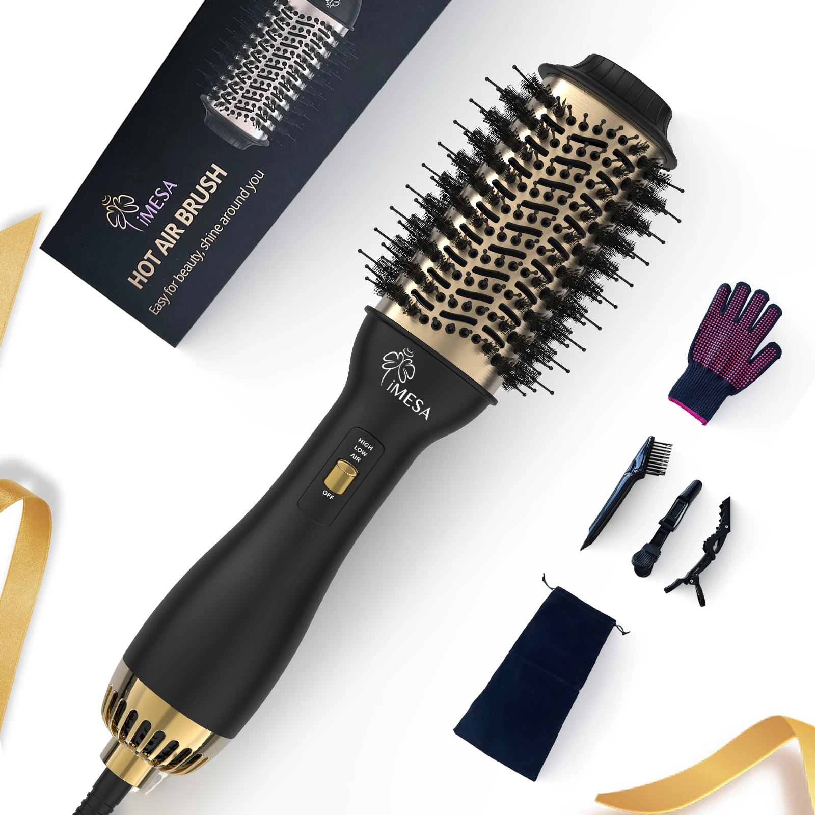 iMESA 4 في 1 فرشاة الهواء الساخن ومكثف زائد 2.0 مص...