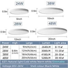  20inch Large ceiling lamps led lights for room bedroom Smart Lamp Lighting fixture Ultrathin Led Ceiling Light For Living Room 