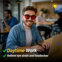 Lunettes Anti-lumière bleue, meilleur sommeil pour hommes et femmes, Protection contre la fatigue oculaire pour écrans d'ordinateur et lunettes de soleil de jeu pour la conduite 3