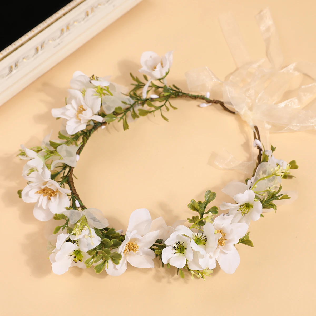 Feenhafter Lila Blumenkranz Haarreif im Waldstil für Mädchen und Erwachsene, Künstlicher Blumen-Haarreif, Foto-Requisite, Blumen-Haaraccessoire – Detail 7