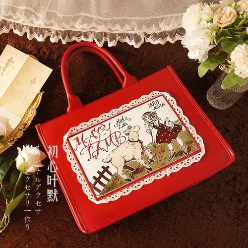 Coffin Bag Gothic Punk Red Lacquer Embroidery Makeup Bag Girls Messenger Bag  Female Japanese Cute Lolita Clutch Purse - AliExpress