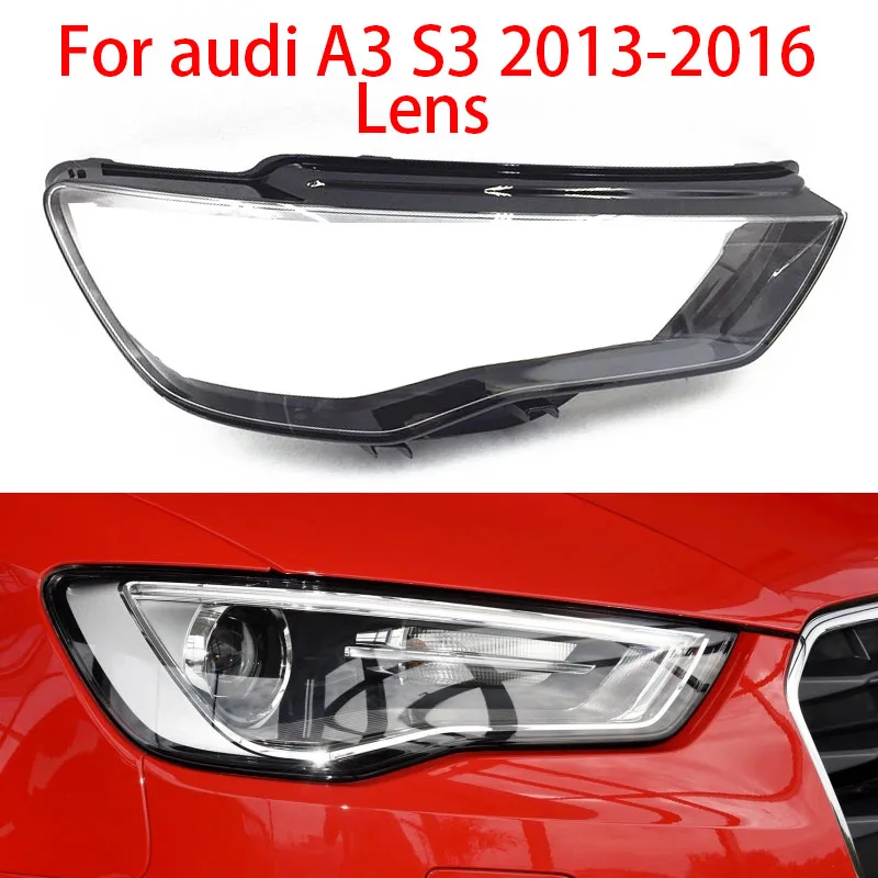 Para Audi A3 S3 8V, pantalla de Faro de coche, cubierta de cristal