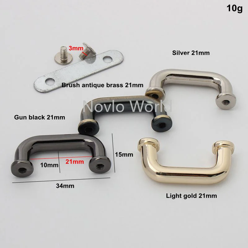 10-50 pieces 6 colors 21mm 22mm 7/8'' old silver metal u shape arch bridge for chains bag shoulderbag connector hanger