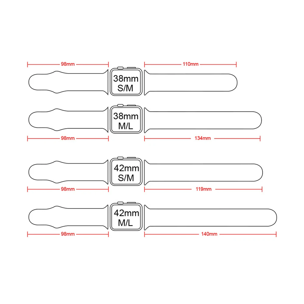 Premium Silicone Smartwatch Wristband Bracelet, Ultra-Durable and Comfortable