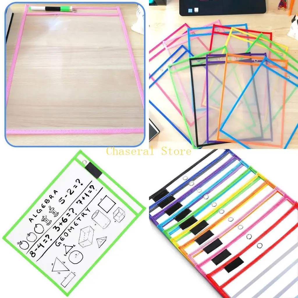 【User-friendly】 E7CE Kids Transparent Dry Brush Bag with Design Repeat Use Activity Pads Preschool Learning Board Tool for Infants