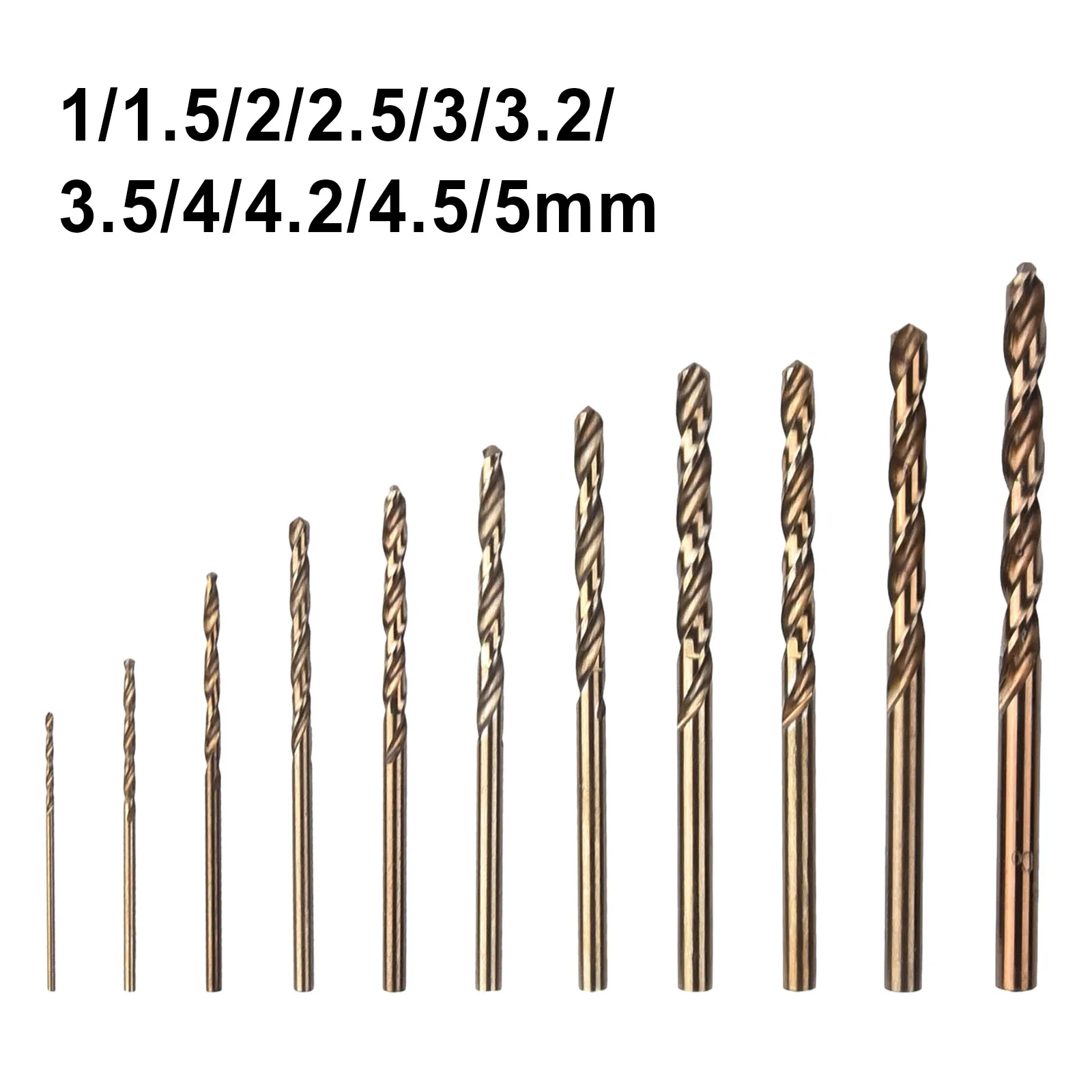 11pcsHSSCo5M35CobaltRoundShankDrillBitSet15mmAugerDrill
