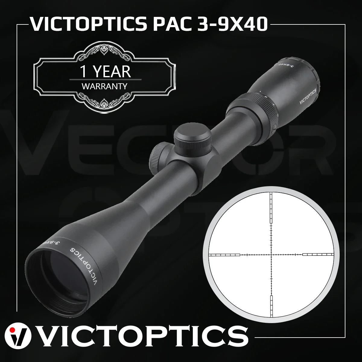Victoptics 3-9X40 Hunting Rifle Scope Optical Airsoft Accessories Hunting Equipment 1/4 Moa Adjustment Rifle Scope