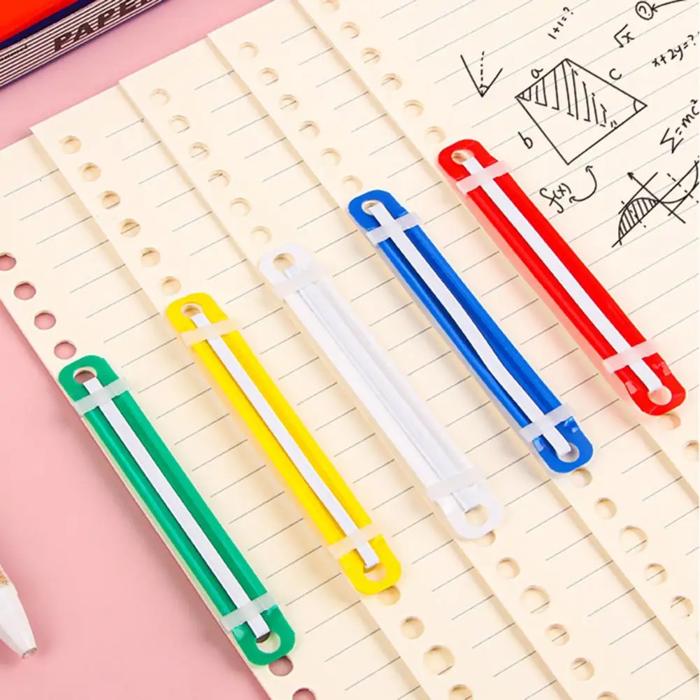 

50 Pcs Binding Buckle 2-hole Binder Clips Easy-to-use Paper Fasteners Quick Secure Binding For Loose-leaf Documents Office Home