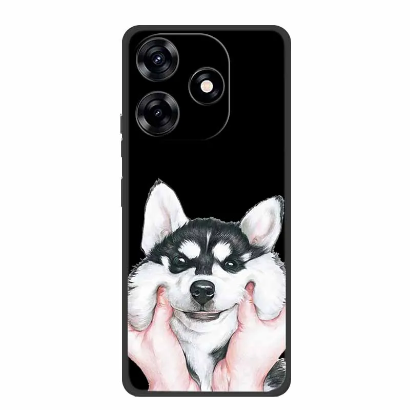 Premium Black Silicone Soft Phone Case - 6.6 Protective Back Cover Shell