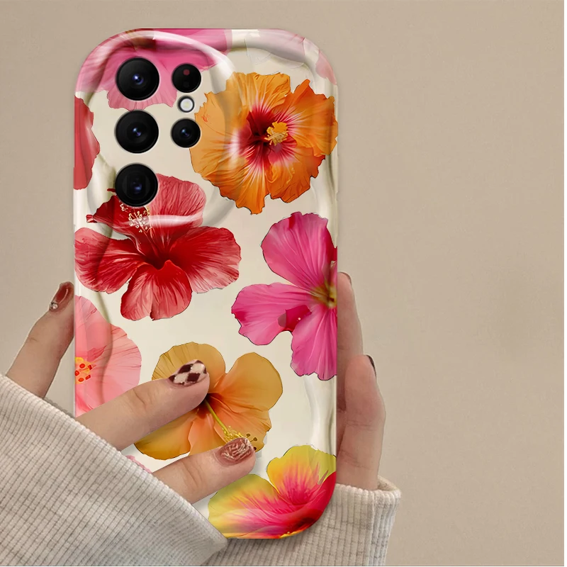 Realistic Red Sakura Clear Phone Case