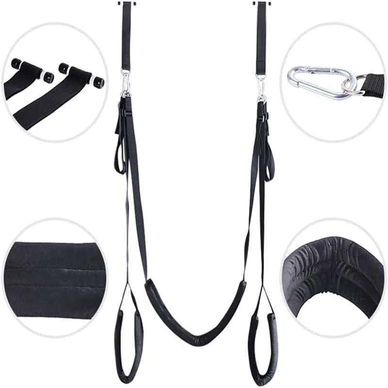 BDSM Hanging Indoor Sex Swing Bondage Restraint Toy for Adult Couple Premium Paint Stand Widened Thick Adjustable Strap