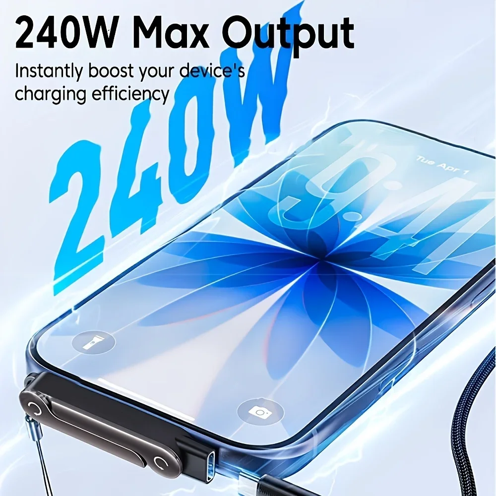 รูปสินค้า อะแดปเตอร์ชาร์จ Type-C 240W ชาร์จเร็ว พร้อมที่วางพับได้