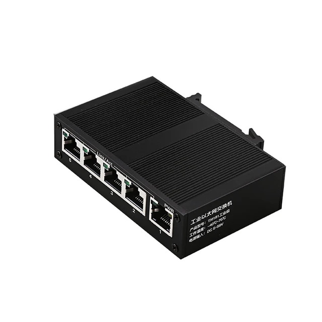 IP40 Din Rail Mount Network Switch Hub 5 Port Gigabit Rj45 UTP Interface
