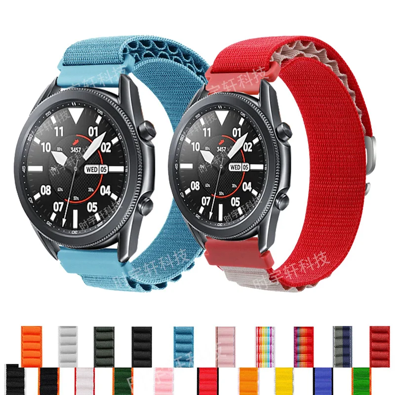 

Ремешок нейлоновый для Samsung Galaxy Watch 3 41 мм 45 мм, быстросъемный спортивный браслет для Galaxy 42 мм 46 мм/Gear S3 S2, 20 22 мм
