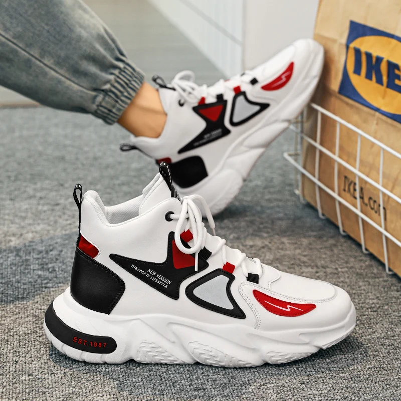 

2022 Fashion Casual Sports Men's Shoes Youth High Top Casual Shoes Men SneakersOutdoor Men Athletic Shoes 39#-44#
