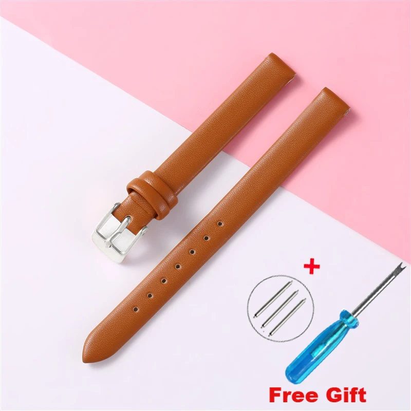 Handmade Leather Watch Strap with Rose Gold Buckle Bracelet Accessory