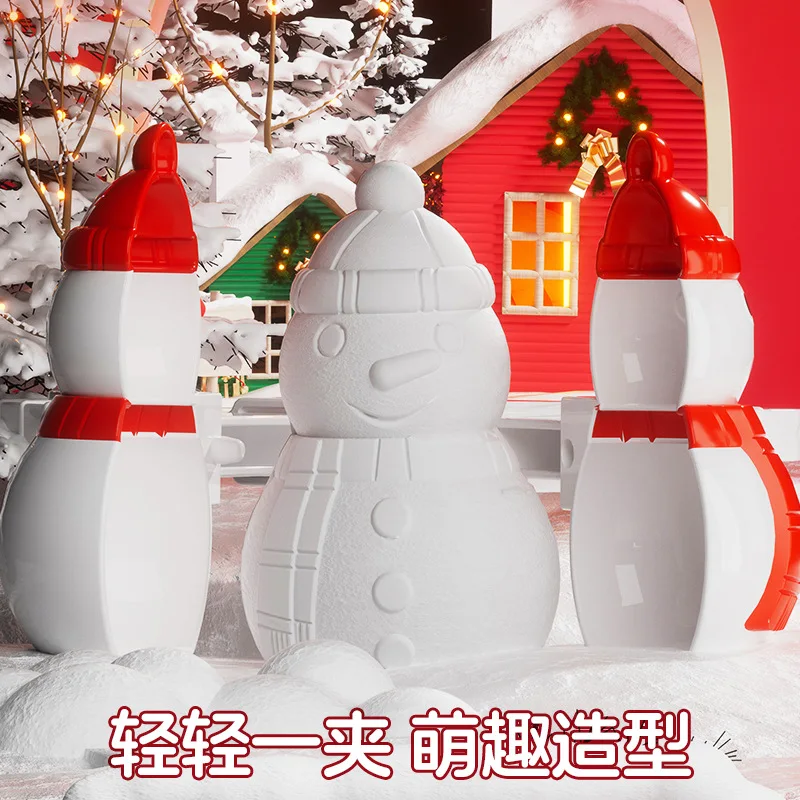 Snowball Maker Clip Children Snow Mold Tool for Outdoor Winter Sports Toys Duck/Heart/snowman/Football Shaped 3
