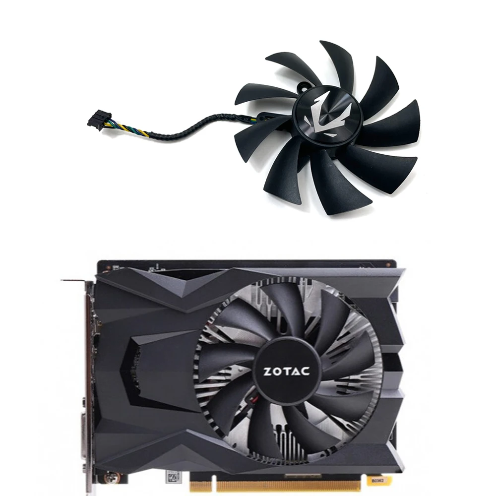 

NEW 87mm GA92S2U 4pin GPU fan For Zotac GeForce GTX 1650 OC P-106 GTX1050 MINI Single Fan video card Cooling replacement