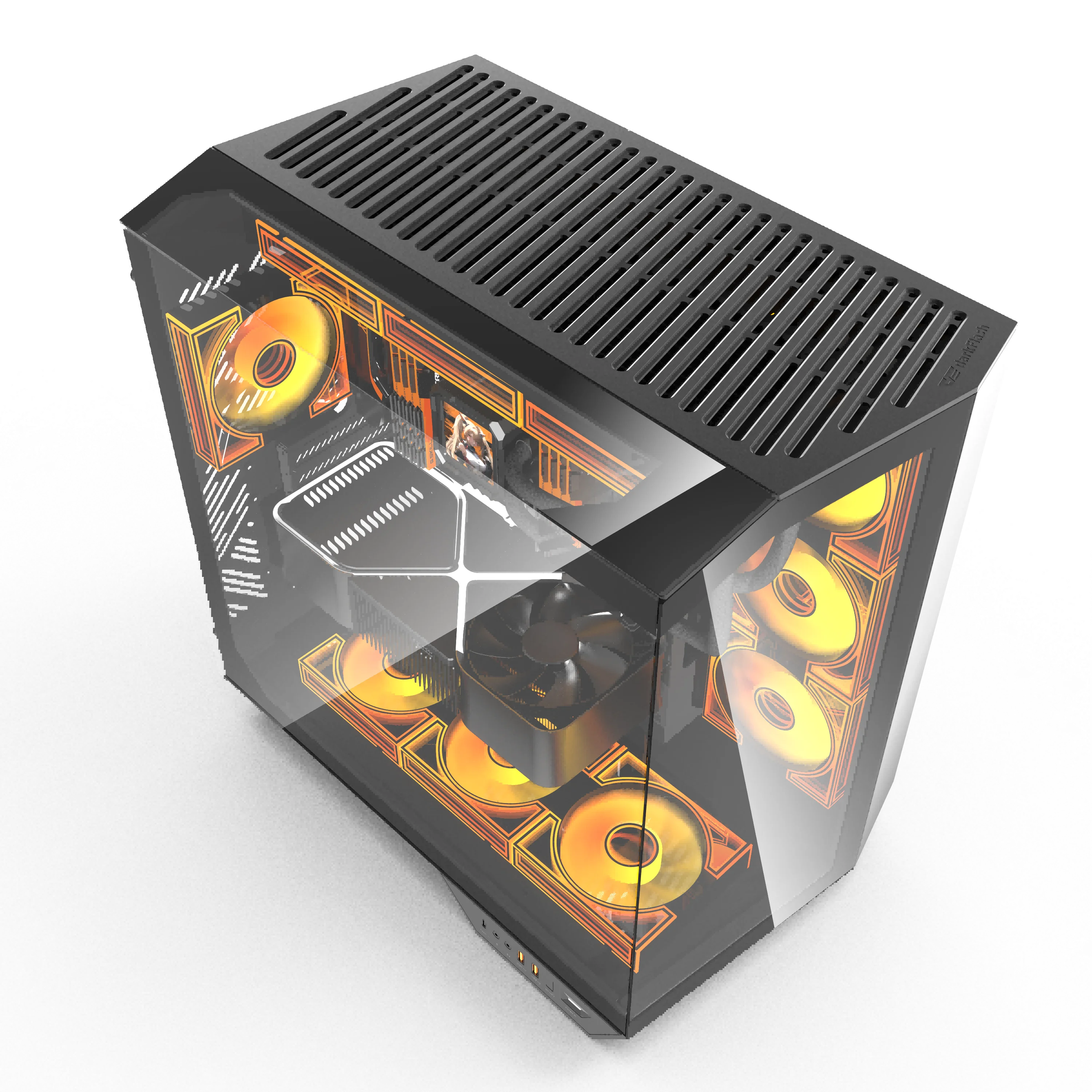 美品 dark Flash DY470 おまけ付き PCケース Darkflash DY470 PC Case ATX Gaming Desktop Computer With 4